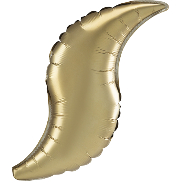 Large Curve Gold Sateen